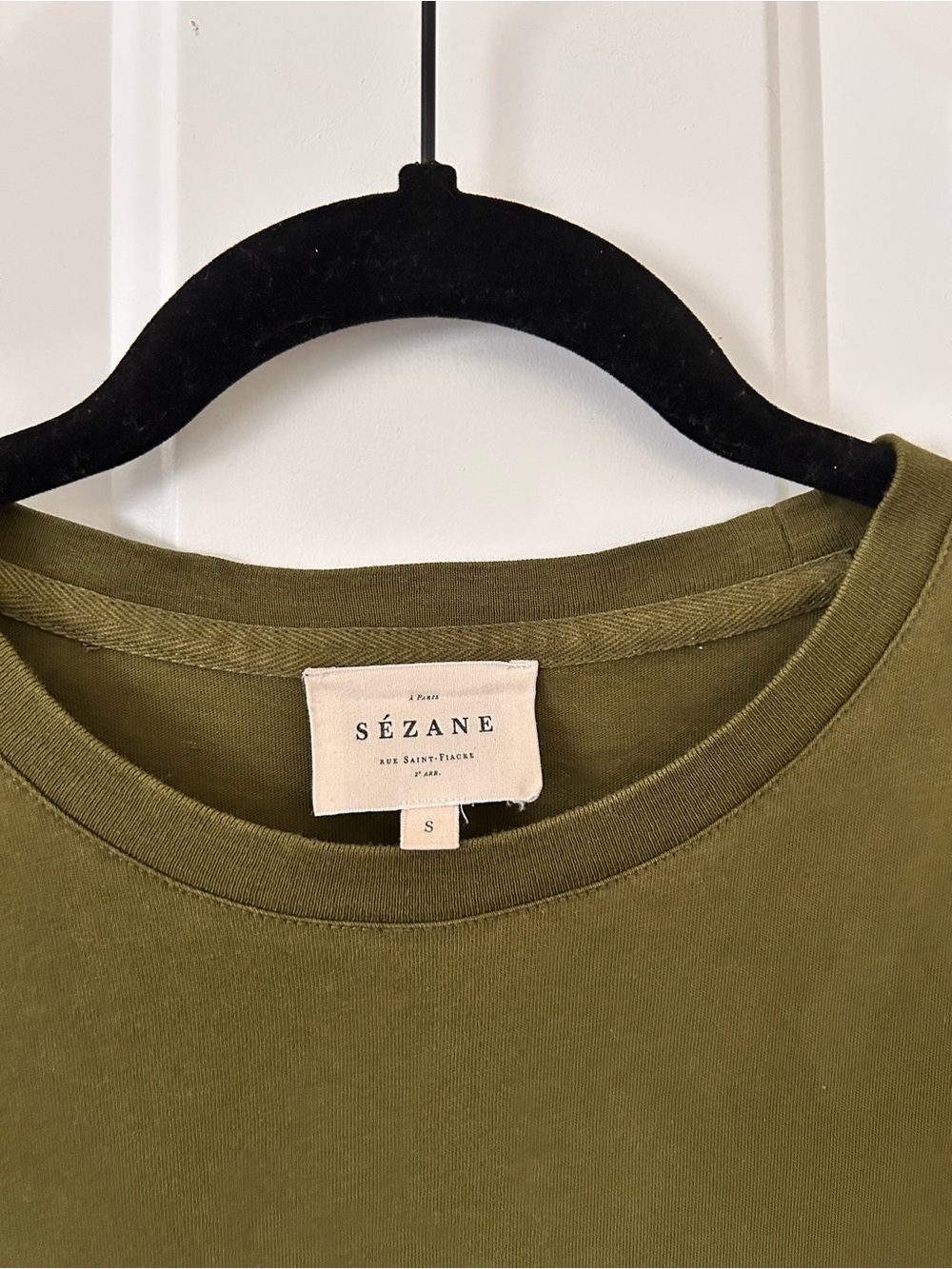 Sezane Conrad T-Shirt perfect green size small - Picture 3 of 4